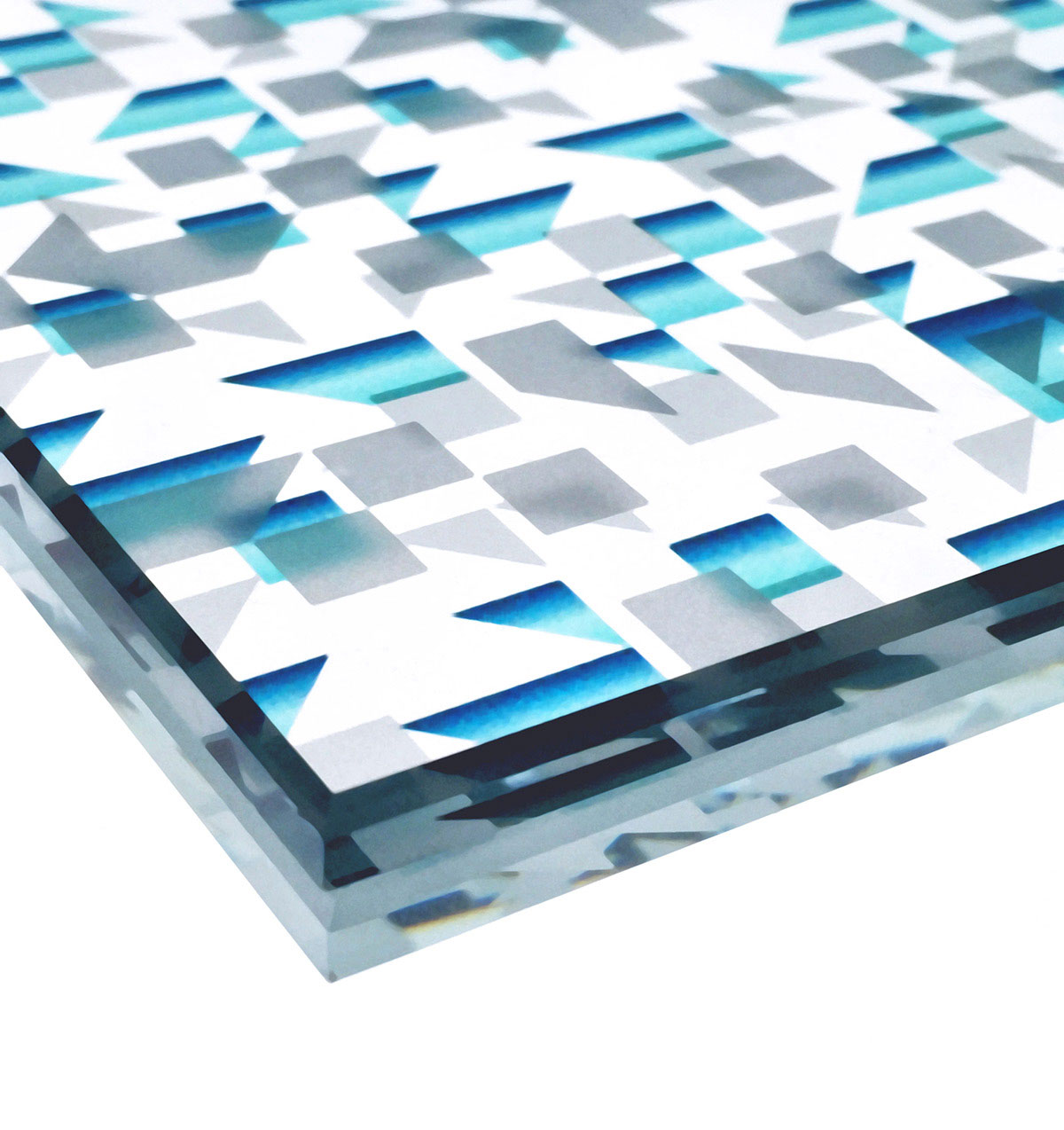 Laminated Glass Digitally printed and etched glass that has been laminated.